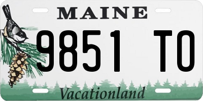 ME license plate 9851TO
