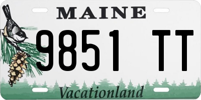 ME license plate 9851TT