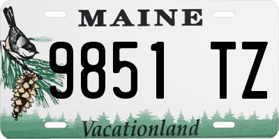ME license plate 9851TZ