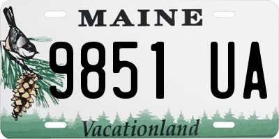 ME license plate 9851UA