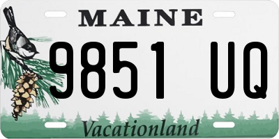 ME license plate 9851UQ