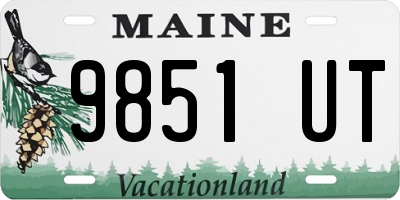 ME license plate 9851UT