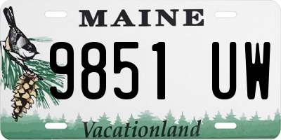 ME license plate 9851UW