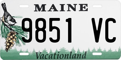 ME license plate 9851VC