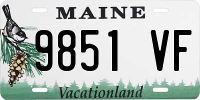 ME license plate 9851VF