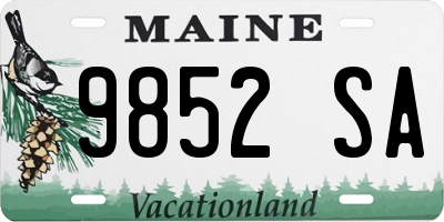 ME license plate 9852SA