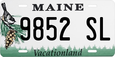 ME license plate 9852SL