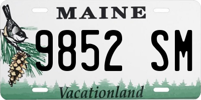 ME license plate 9852SM