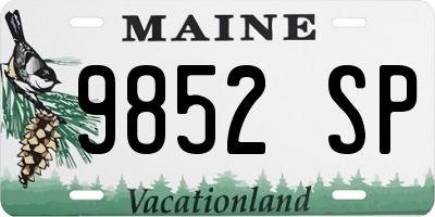 ME license plate 9852SP