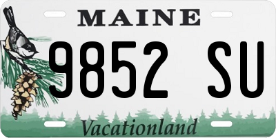 ME license plate 9852SU