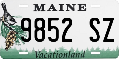 ME license plate 9852SZ
