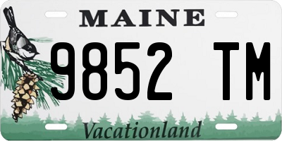 ME license plate 9852TM
