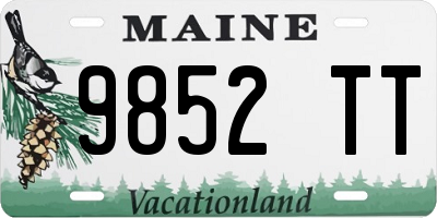 ME license plate 9852TT