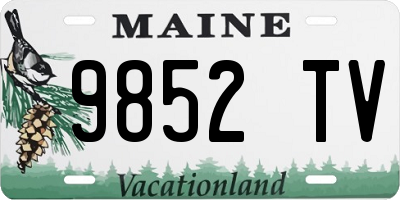 ME license plate 9852TV