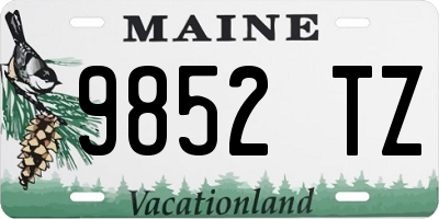 ME license plate 9852TZ