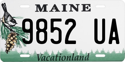 ME license plate 9852UA