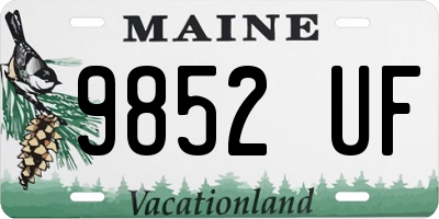 ME license plate 9852UF