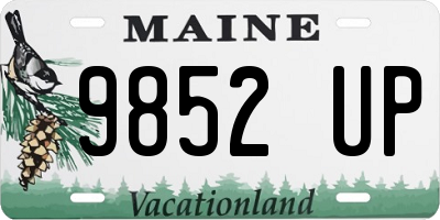 ME license plate 9852UP
