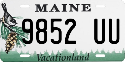 ME license plate 9852UU