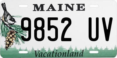 ME license plate 9852UV