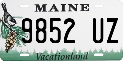 ME license plate 9852UZ