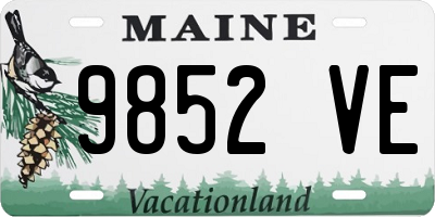 ME license plate 9852VE