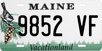 ME license plate 9852VF