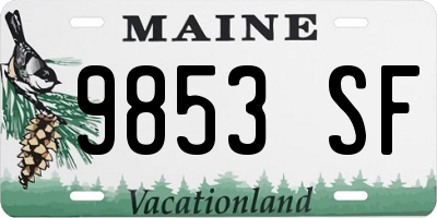 ME license plate 9853SF