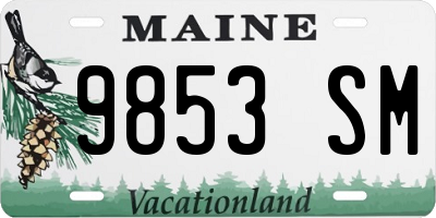 ME license plate 9853SM