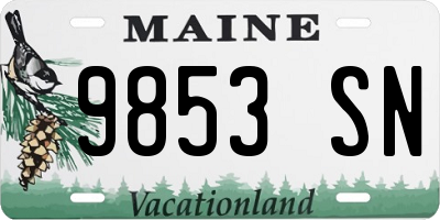 ME license plate 9853SN