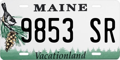 ME license plate 9853SR