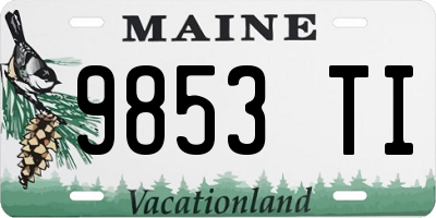 ME license plate 9853TI