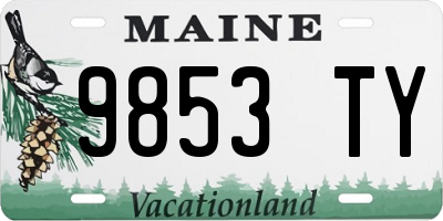 ME license plate 9853TY