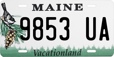 ME license plate 9853UA