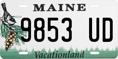 ME license plate 9853UD