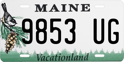 ME license plate 9853UG