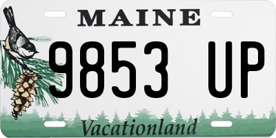 ME license plate 9853UP