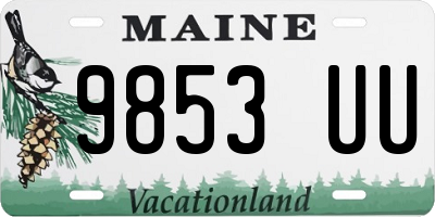 ME license plate 9853UU