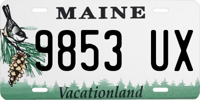 ME license plate 9853UX