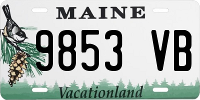 ME license plate 9853VB