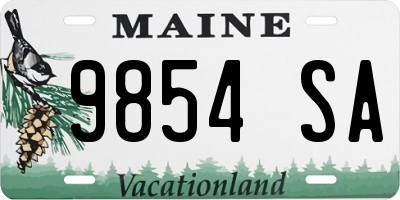 ME license plate 9854SA