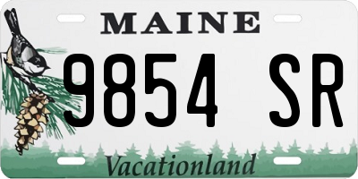 ME license plate 9854SR