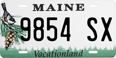 ME license plate 9854SX