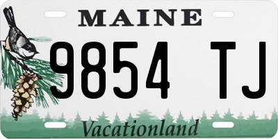 ME license plate 9854TJ