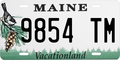 ME license plate 9854TM