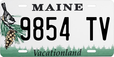 ME license plate 9854TV
