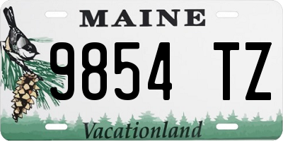 ME license plate 9854TZ