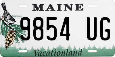 ME license plate 9854UG