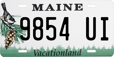 ME license plate 9854UI