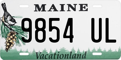 ME license plate 9854UL